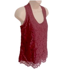 BANANA REPUBLIC Floral Lace Layered Tank Top Magenta Womens Medium